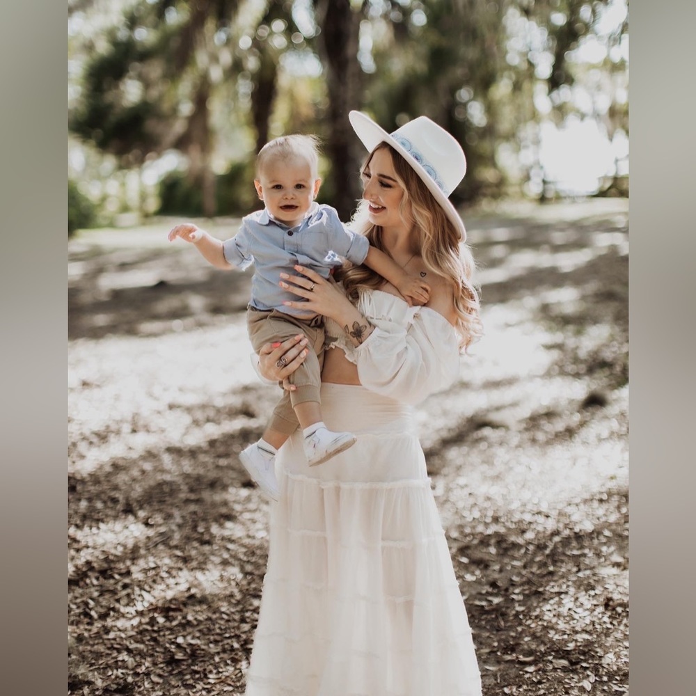 Free people flowy white maxi skirt
